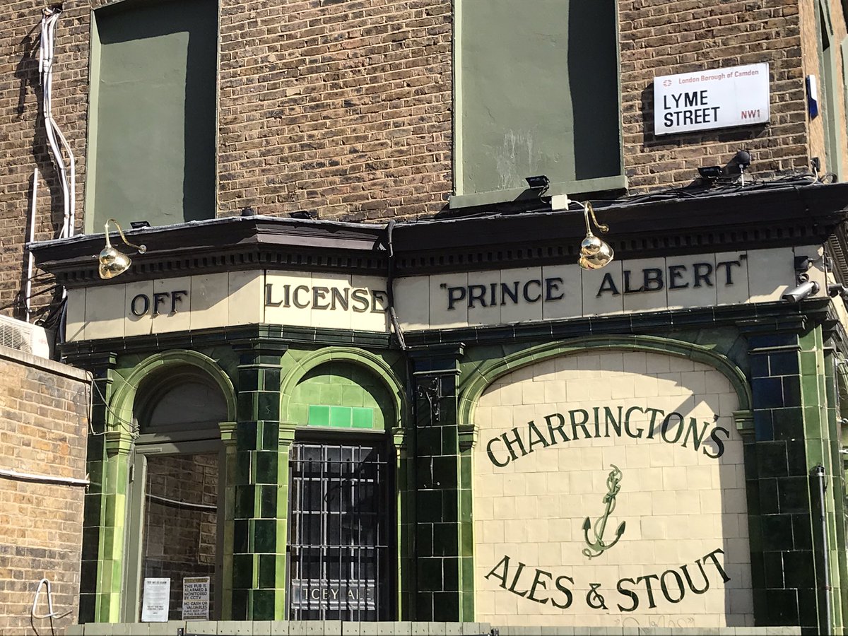 Prince Albert, Camden Town. Interesting that the pub is locally listed, but surrounding buildings on Royal College Street are Grade II listed. #pubsmatter #lockdown #beergarden