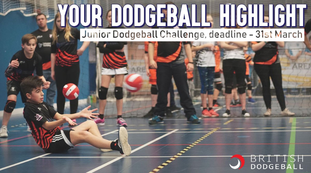 ⏳REMINDER!⏳ 
The deadline for this month's Junior Dodgeball Challenge is 31st March!! 

Submit your favourite dodgeball clip featuring yourself or a group from your school/club. Take part HERE: britishdodgeball.org/table/junior-d… 

#BDJuniorChallenge #dodgeball #comejoinin #school #junior