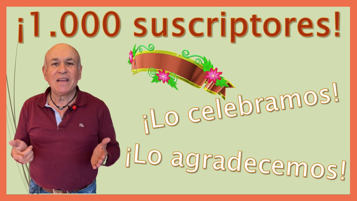 1000 suscriptores, ¡lo celebramos, lo agradecemos! youtu.be/ENWxc-0E2EU a través de <a href="/YouTube/">YouTube</a>
