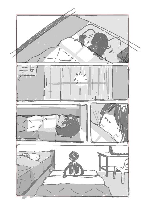 scrapped comic idea of my morning routine -w- 