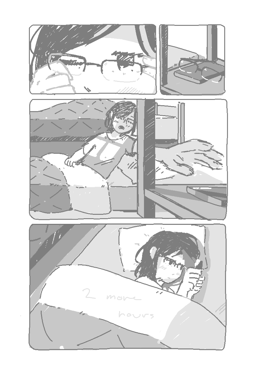 scrapped comic idea of my morning routine -w- 