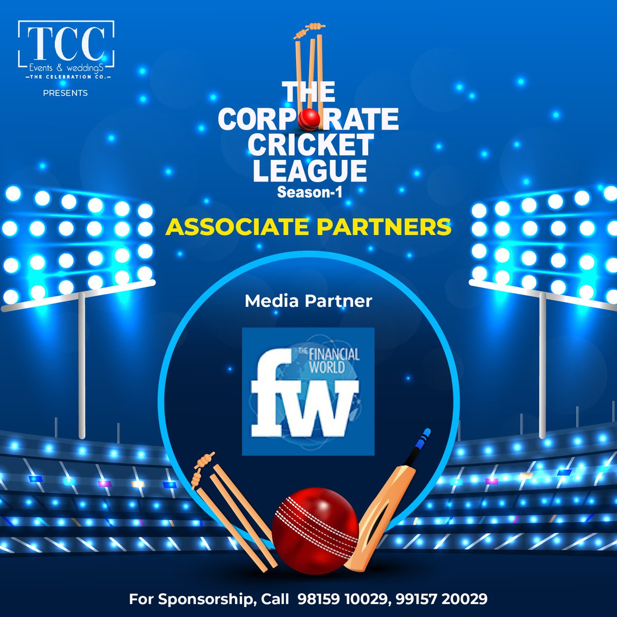 CelebrationChd's tweet photo. We love to thanks our associate partners to join us for Corporate Cricket League Season 1.

Our Sponsors - 

1. Delta Cricket
2. Uncle Jack's India
3. The Financial World
4. The Seven Horses Sports

#Cricket #Sponsor #Tccl #Chandigarh #Corporatecricket https://t.co/UmLeFSkjLW