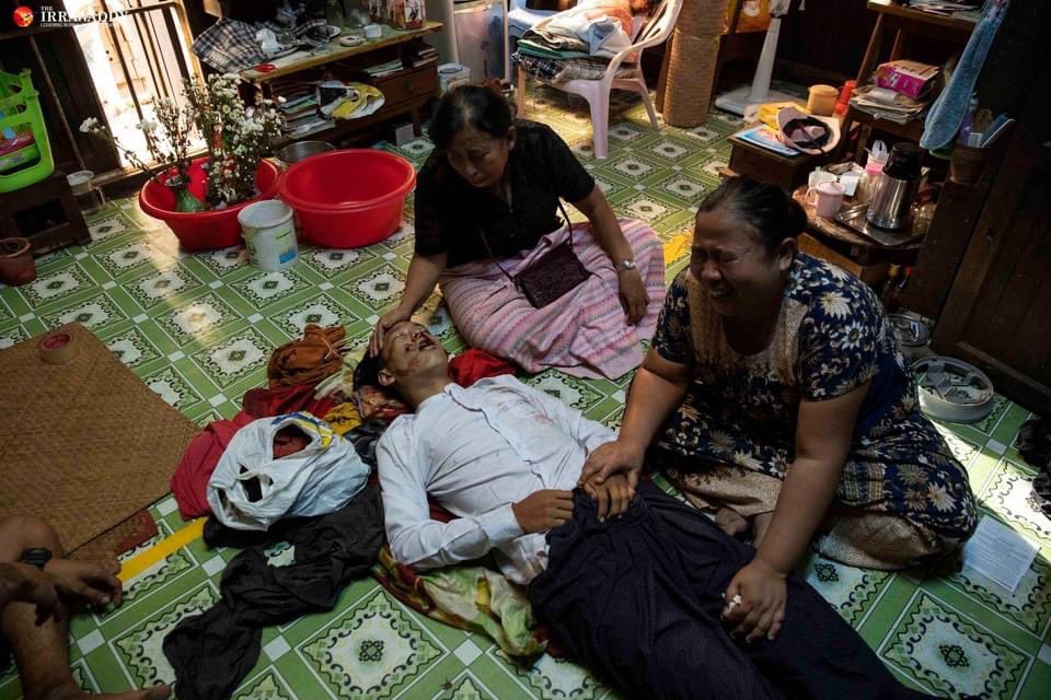 Aung Kaung Htet, 15, was shot dead by soldiers and police in Yangon’s Thaketa Township on Mar. 20 when security forces opened fire around 3 p.m. on anti-regime protesters in the area who were already dispersing. A man and a woman were also injured. 
 #WhatishappeninginMyamar