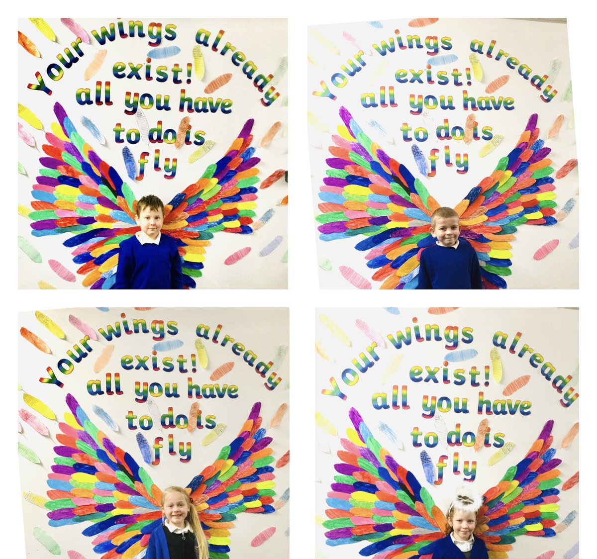 Year 1 really enjoyed designing this display. Each feather represents each child and shares examples of the wonderful things they did during lockdown.