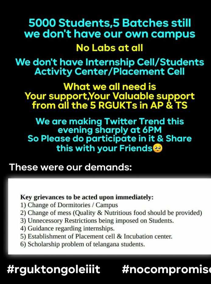Srivars39113646's tweet photo. Not for the luxuries...But for the basic needs.
#rguktongoleiiit 
#IIITONGOLE
@ysjagan @TV9Telugu https://t.co/mRECv41Lrf