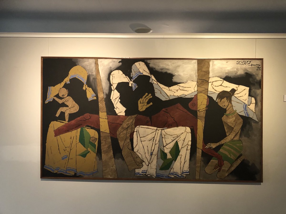 vandanakr24x7's tweet photo. Most inspiring first visit to ⁦@ngma_delhi⁩  Amid works of the greatest artists of India #RamSutar(Bapu’s statues) #RabindranathTagore #AmritaShergil #MFHussain #TyebMehta  #JaminiRoy #NandlalBose ⁦plus many others⁩ https://t.co/O1O0bINICY