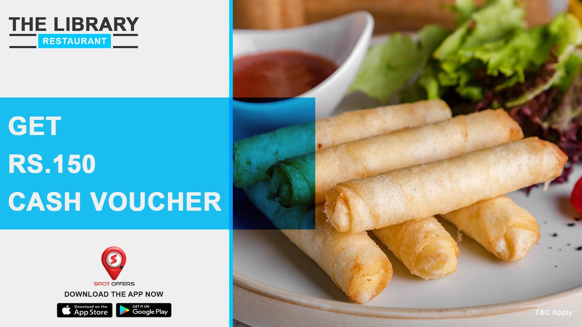spotoffers's tweet photo. Eat everything you want. Get Rs.150 cash voucher on bill amount Rs.1000 or above only at The Library Restaurant.
Don't wait!
Get it only on Spot Offers app. 

HURRY!!!!
DOWNLOAD THE APP NOW!
https://t.co/6BYpbTBFni
Contact: +9183370 79497 https://t.co/Bt2nWfrIdx