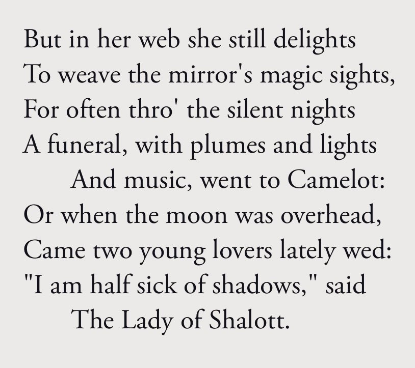 As for me, “The Lady of Shalott” was the first of Lord Tennyson’s poems I read when in high school. 
#BookFairyPoetry #WorldPoetryDay #ibelieveinbookfairies