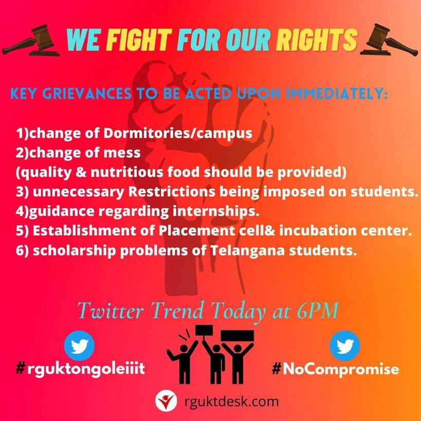 tejaummidi997's tweet photo. We fight for our needs..
If we compare #IIITOngole with #IIITRKValley in facilities,faculty,Other Activites etc...,
#NoCompromise
#RGUKTONGOLE #ONGOLEIIIT @ysjagan @ncbn @TV9Telugu @abntelugutv @sakshinews @tv5newsnow @PawanKalyan @AudimulapSuresh @NtvTeluguLive https://t.co/ytIULjBrU3