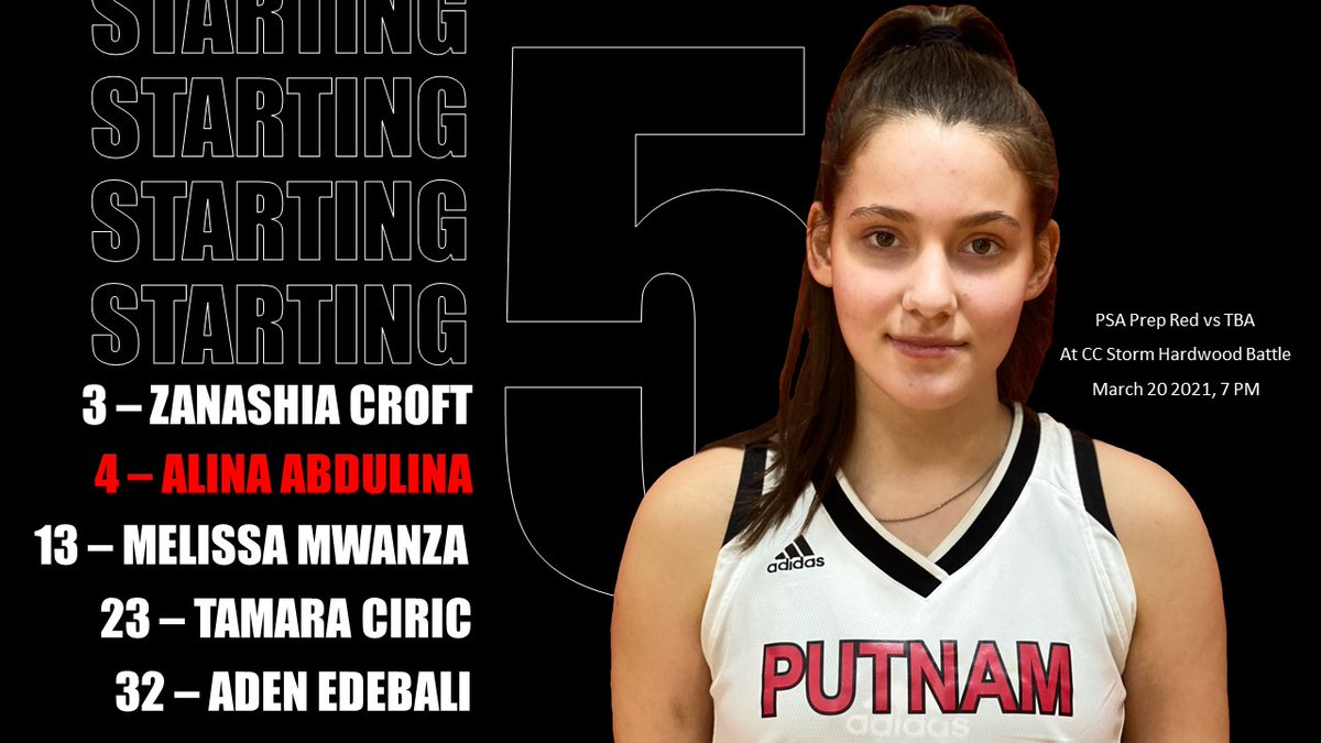 Starting lineups for tonight's <a href="/PSAGirlsHoops/">PSA Girls Hoops</a> game in PA as part of the CC Storm Hardwood Battle <a href="/abdulina_alina/">Alina Abdulina✨</a> <a href="/MwanzaMelissa/">Melissa Mwanza</a> <a href="/EdebaliAden/">aden edebali</a> <a href="/sofiia107/">Soff</a> <a href="/Ms_AshleyWilson/">Ashley Wilson</a>