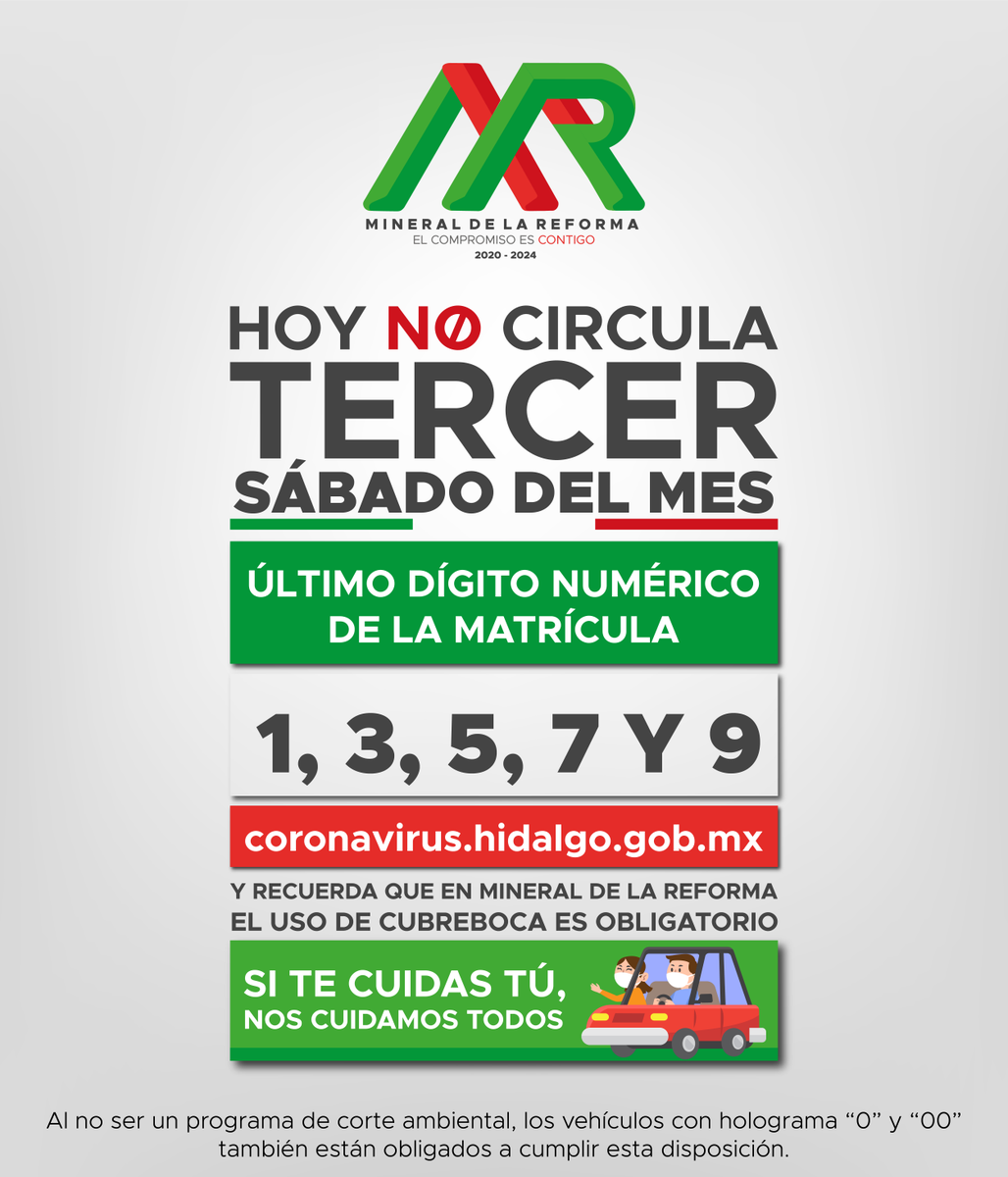 AMineralReforma's tweet photo. La pandemia nos ha llevado a extremar las medidas de prevención con el fin de salvaguardar la salud de las y los mineralreformenses.
En coordinación con el gobierno estatal se optó por reducir la movilidad en el municipio.
#Quenosetepase #MineralDeLaReforma #ElCompromisoEsContigo https://t.co/ESWPXh86GN