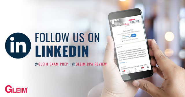 GleimCMAReview's tweet photo. Follow us on LinkedIn! We have an exclusive LinkedIn group called Gleim Connect where you can network and discuss exam questions with past and present Gleim users, Campus Reps, and professors. Follow us here: https://t.co/BHEvlJzqQP #accounting #GleimCMA https://t.co/FlSWKClikY