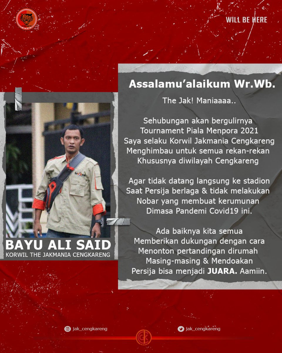 Himbaun buat rekan rekan Jakmania Cengkareng