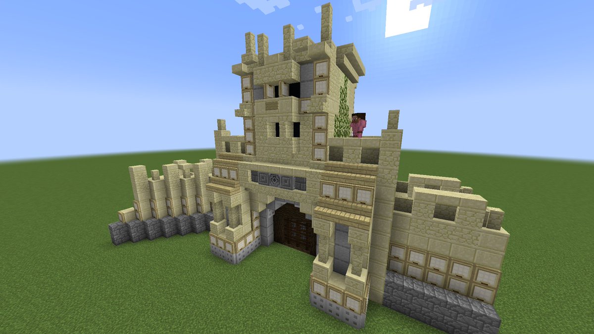 BuildersGuildBG's tweet image. This gatehouse from the latest postcard had some interesting blocks built into it. We in the Builders Guild see a majestic harbour city that has a building like this. Maybe a commission will come in someday that goes in that direction. :)

#HytaleFanArt #Hytale #BuildersGuild