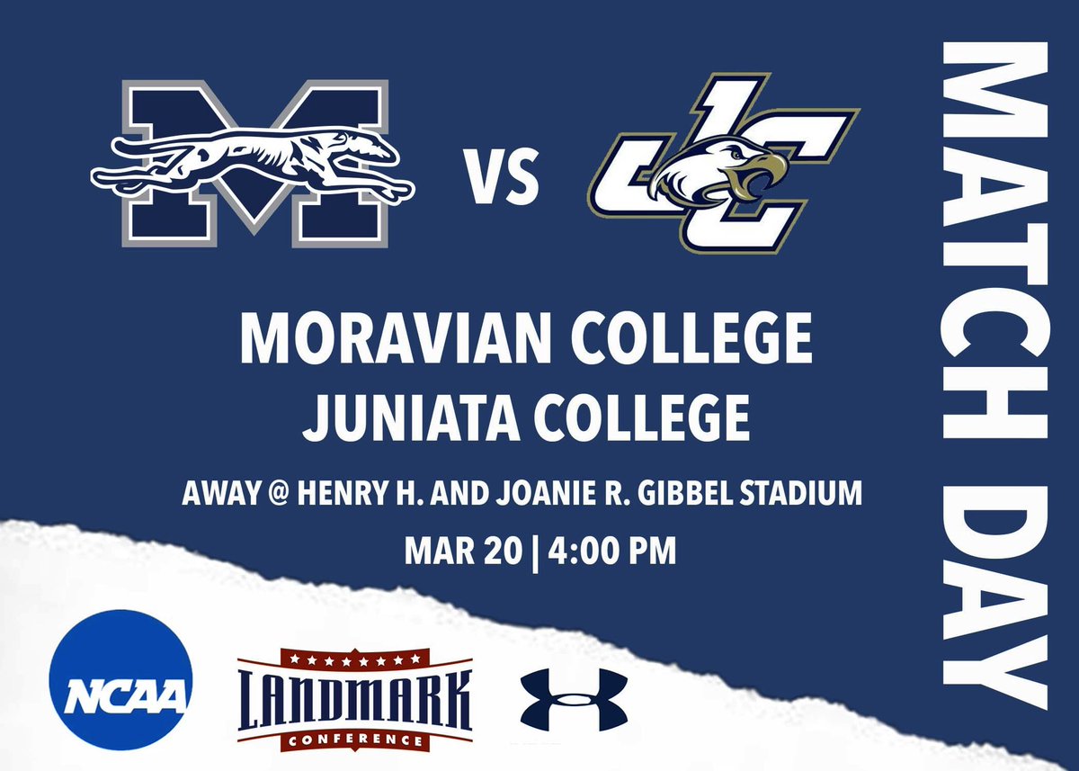 MATCHDAY! Today we play Juniata away for our second match of the spring 2021 season.Tune in as we support our hounds. HOUND’EM
Live LINK BELOW...
LIVE VIDEO:  Landmarknetwork.tv/Moravian/.  #moraviancollege #houndem #landmark #matchday #rollhounds