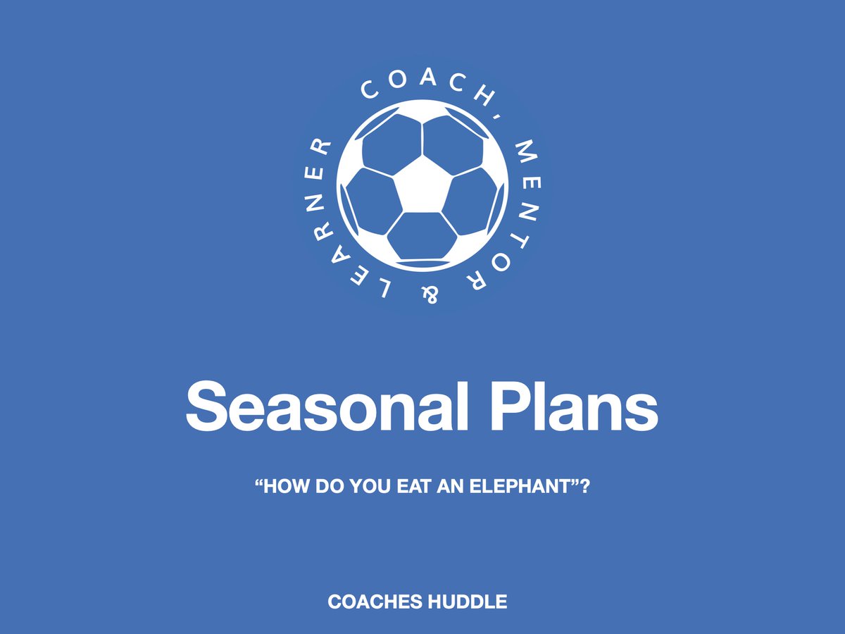 coachneilconnor's tweet photo. My slides from yesterdays coaches huddle!

#development #coaching #football #howdoyoueatanelephant #seasonalplans #periodisation https://t.co/V8sHnY92pt