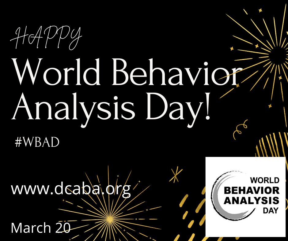 districtaba's tweet image. Happy World Behavior Analysis Day! Don't miss the launch video at NOON EST at: youtube.com/watch?v=MSBeIJ…