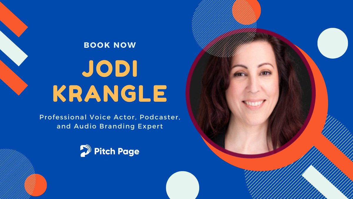 Pitch Page Pro (@pitchpagepro) on Twitter photo Looking for a guest to speak on #voiceacting or #audiobranding? Check out <a href="/JodiKrangle/">Jodi Krangle</a> and book her now! pitchpage.pro/jodikrangle Looking for a guest to speak on #voiceacting or #audiobranding? Check out <a href="/JodiKrangle/">Jodi Krangle</a> and book her now! pitchpage.pro/jodikrangle
