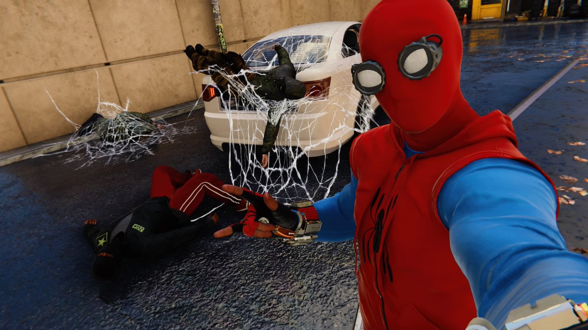 TeemingEdge's tweet image. #PS4share #SpiderManPS4 Taking care of business