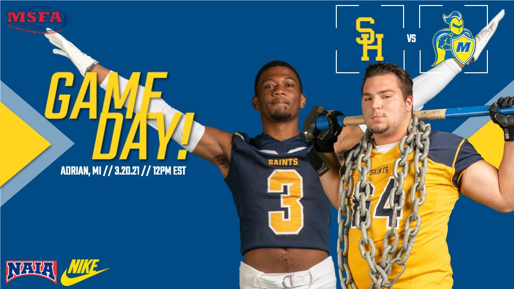GAME DAY!!! 💫
📍: Adrian, MI
🕰: 12pm EST
📱: shusaints.com/links/s3jkoh