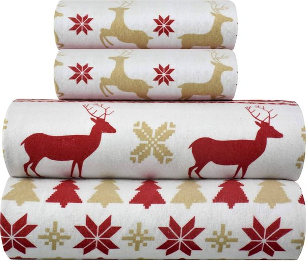 BriarwoodHome's tweet photo. 100% Cotton Printed Flannel Sheet Set - 4 Piece Brushed Turkish Bedding - Super Soft, Warm, Cozy &amp; Breathable All Season Sheets &amp; Pillow Set

(Reindeer Red, Queen)
Limited Stock https://t.co/j8LKeDNRKg

#flannelsheets #flannelbedding #sheetsets
#interiordesign #printedsheets https://t.co/kfXXZiM79Z