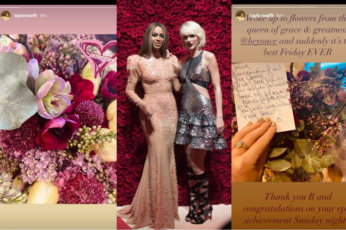 juan_repspace's tweet photo. Taylor Swift &amp; Beyoncé interactions; a very long and necessary thread. https://t.co/ocrJbYc9am