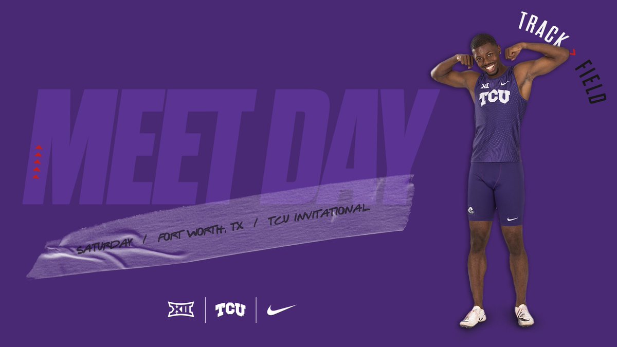 TCUTrackField's tweet photo. 🕤 Field events begin at 9:30 a.m.
🕑 Running events start at 2 p.m.

#GoFrogs | @JTarrik https://t.co/4CvptYZ5pj