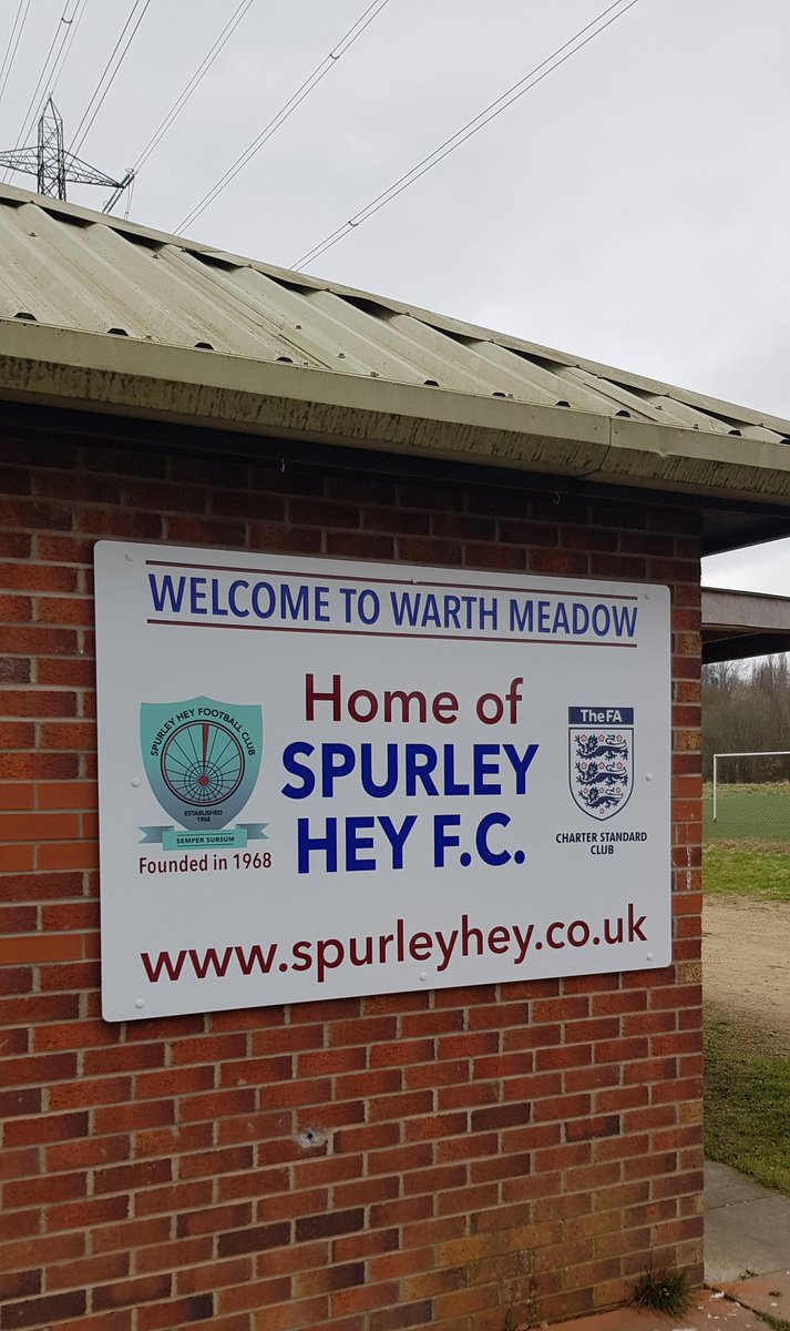 New signs up and around Warth Meadow getting ready for the players to return. Many thanks to our club volunteers who have been down today for maintenance work. #spurley