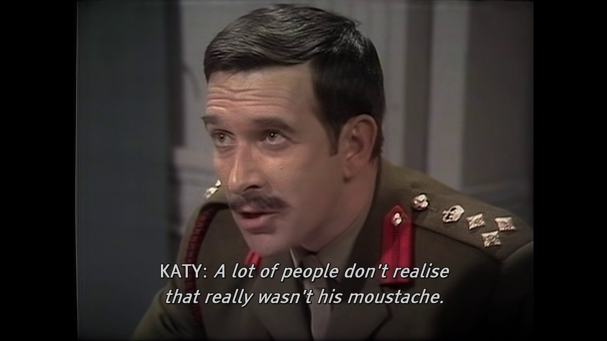 WhoMinusContext's tweet image. Wait...the Brigadier's moustache wasn't real?!