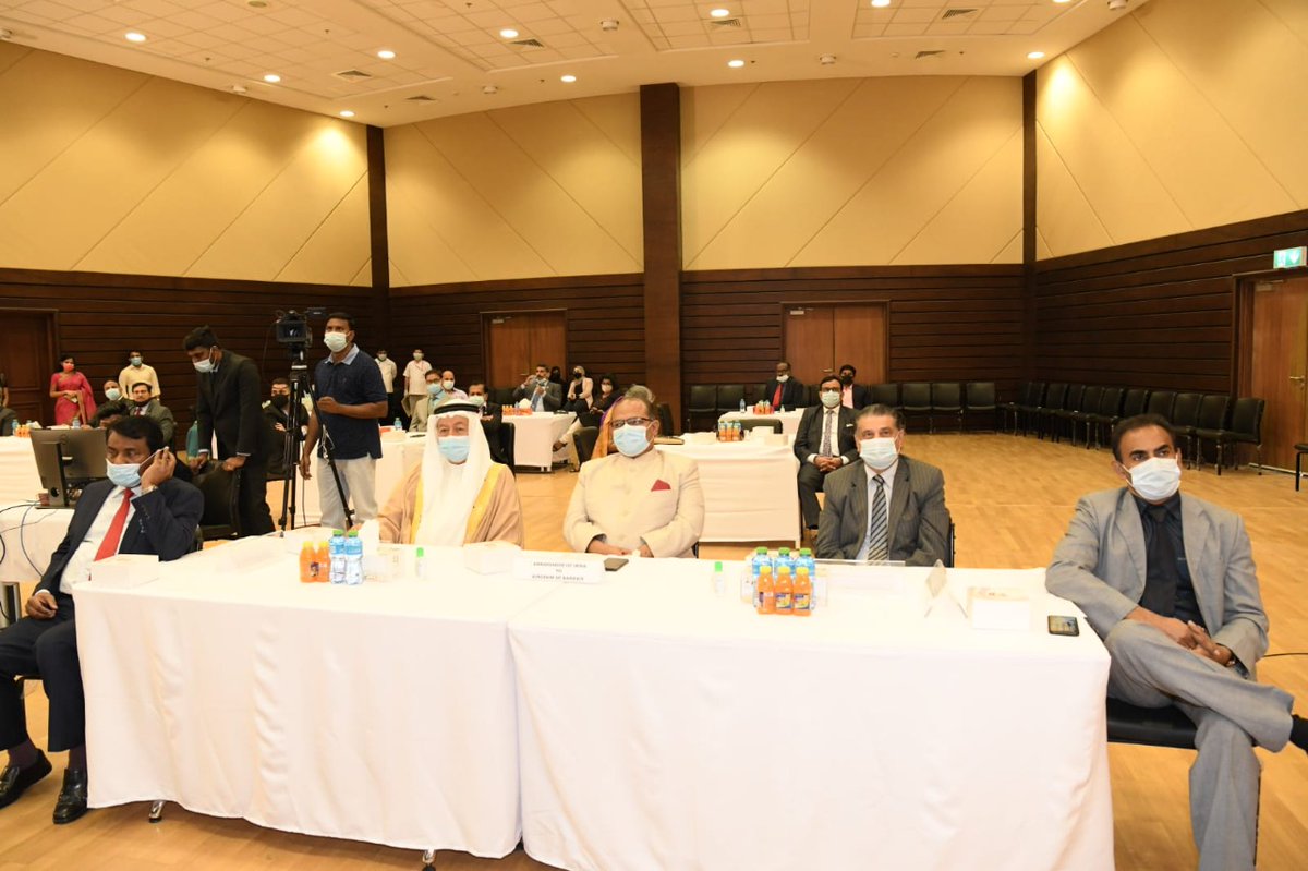 IndiaInBahrain's tweet photo. :@IndiaInBahrain organized a Curtain Raiser event to launch the celebrations of 75 years of India’s independence. The event was attended by a limited representation of Indian Associations, and friends of India in Bahrain. A large section of our community joined the live webcast. https://t.co/AnZiaYIfOj