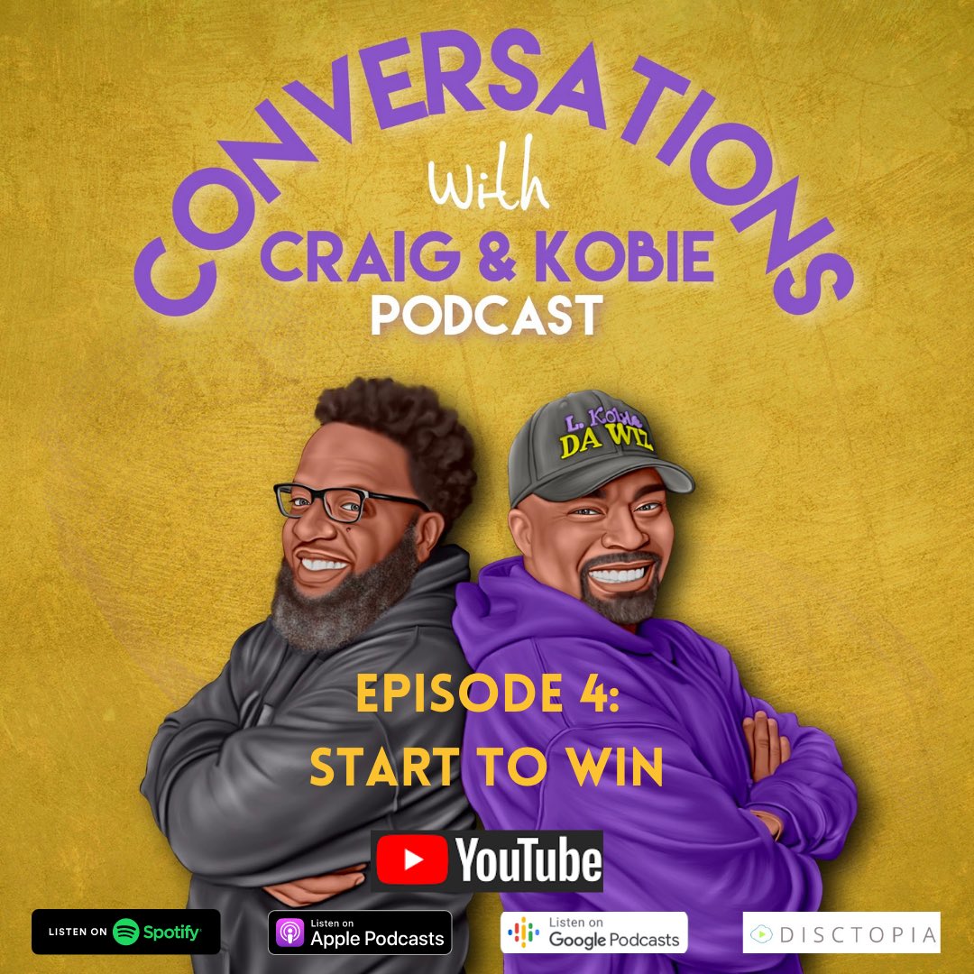 @craigandkobie (@craigandkobie) on Twitter photo Episode 4: Start to Win is now streaming on all your favorite platforms!! Check it out!!! #linkinbio #craigandkobie #learninghappensthroughconversations
<a href="/cqking/">Craig Q. King, NBCT</a> <a href="/craigkinggroup/">Craig King Group LLC</a> <a href="/booksbykobie/">Kobie Wilkerson</a> Episode 4: Start to Win is now streaming on all your favorite platforms!! Check it out!!! #linkinbio #craigandkobie #learninghappensthroughconversations
<a href="/cqking/">Craig Q. King, NBCT</a> <a href="/craigkinggroup/">Craig King Group LLC</a> <a href="/booksbykobie/">Kobie Wilkerson</a>