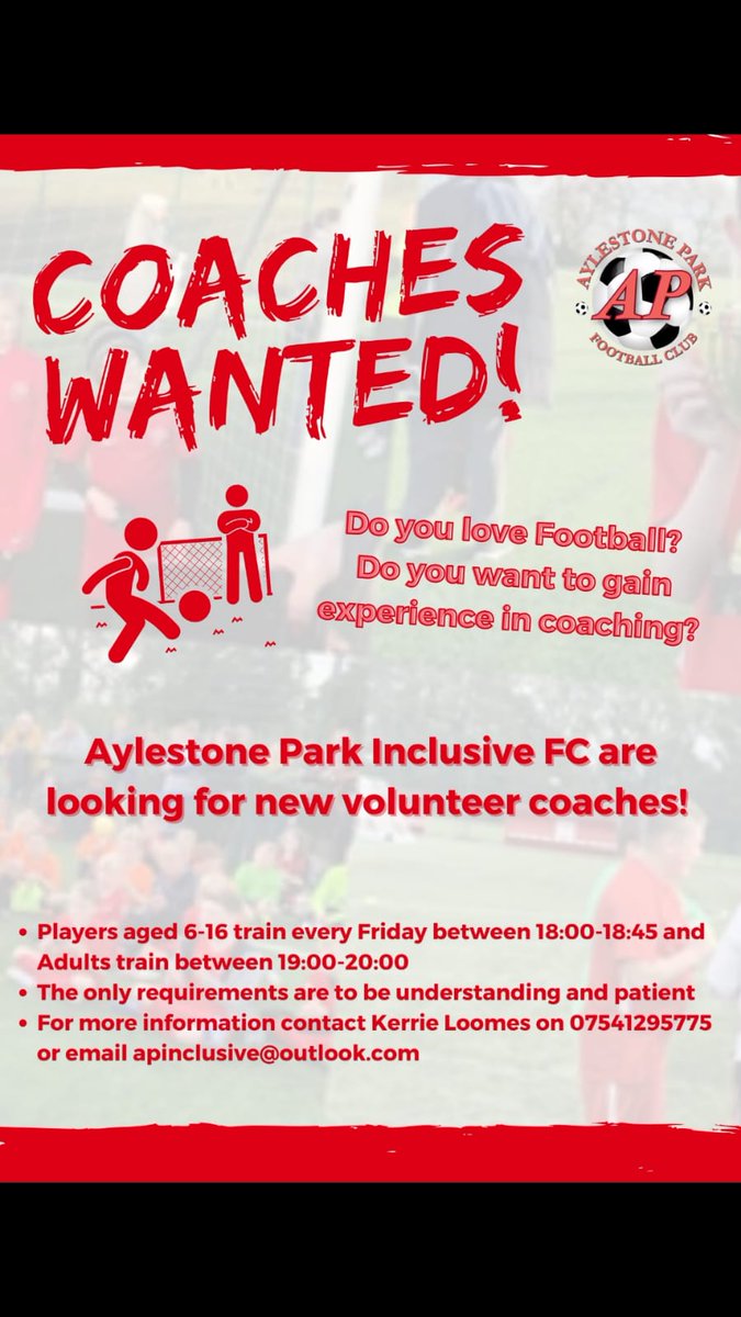 Looking for an opportunity! Looking for coaches for children, young people &amp; adults. Please get in touch if interested.