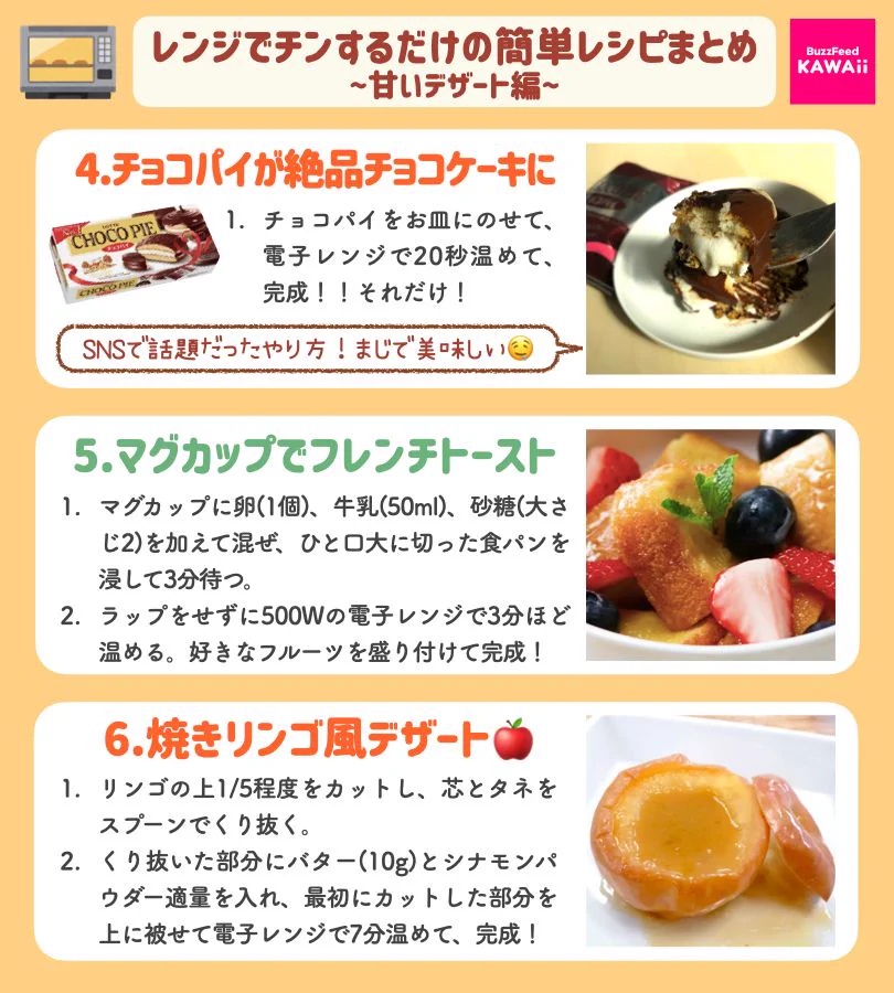 簡単に作れちゃうものばかり！電子レンジを使ったレシピ6選！
