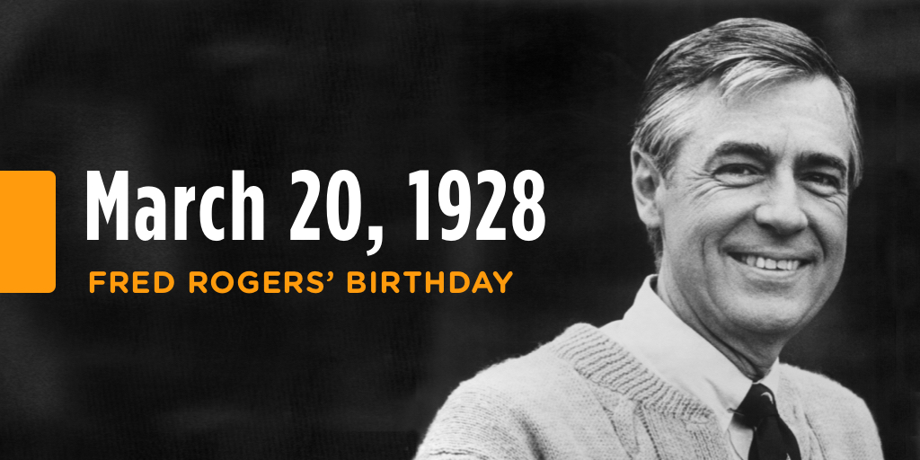 edutopia's tweet photo. Fred Rogers was born on March 20, 1928. Mister Rogers saw the potential for television to foster children’s emotional growth and especially their sense of kindness. https://t.co/lWhE3ob5HB