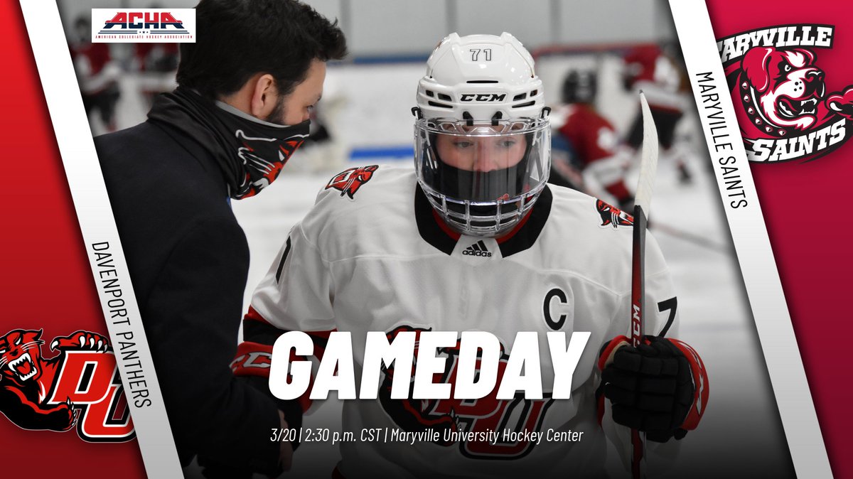 One more!

The final game of our (albeit short) 2021 season is this afternoon!

Puck drop against <a href="/MUSaintsWHockey/">Maryville Saints Womens Hockey</a> is at 2:30 p.m. CST.

#DUWHockey
<a href="/achawomensd1/">ACHA Women's D1</a> 
#ACHA