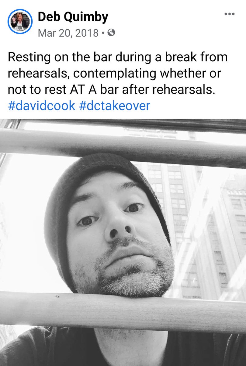 celticsfaninNH's tweet photo. So, on this day in 2018 @thedavidcook himself hacked my Instagram .. They're all super cool, but the resting on the bar pic is my favorite!
 #dctakeover #flashback #ChromanceEP #pledgemusic https://t.co/0l1RLWiIx4