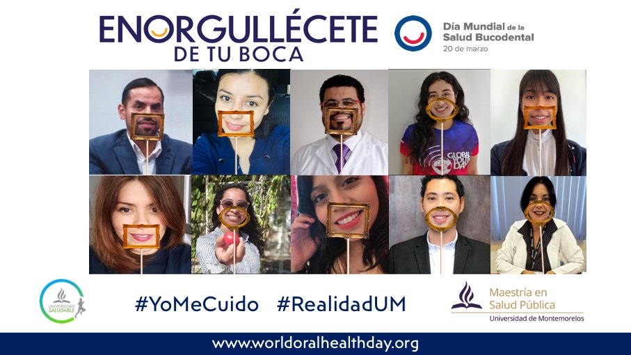 endojimenez's tweet photo. @fdiworlddental Glad to be part of #WorldOralHealthDay celebration 👄🦷 Greetings from @MtriaSPublicaUM @UMsaludable @UniMontemorelos #Mexico 🇲🇽🤗
#WOHD21 #MouthProud #DiaMundialdeSaludBucodental #EnorgullecetedetuBoca #YoMeCuido #RealidadUM https://t.co/htmV61gQbJ