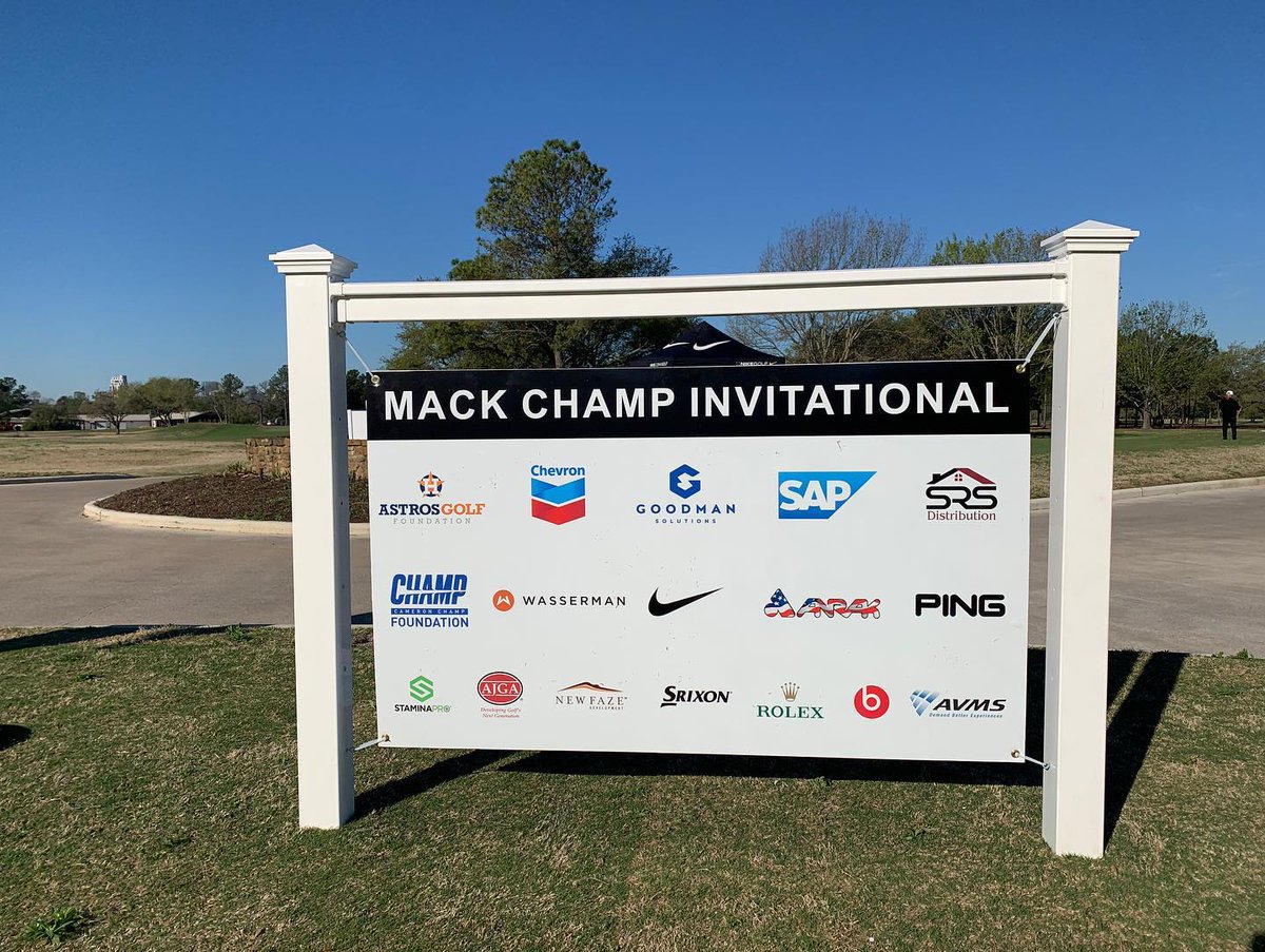 The @AstrosGolf Foundation is a partner of the inaugural Mack Champ Invitational happening this weekend at Memorial Park! The tournament features over 100 of the game’s best junior golfers of diverse backgrounds from across 20 states. #PapaChamp 📸: @CameronChampFDN