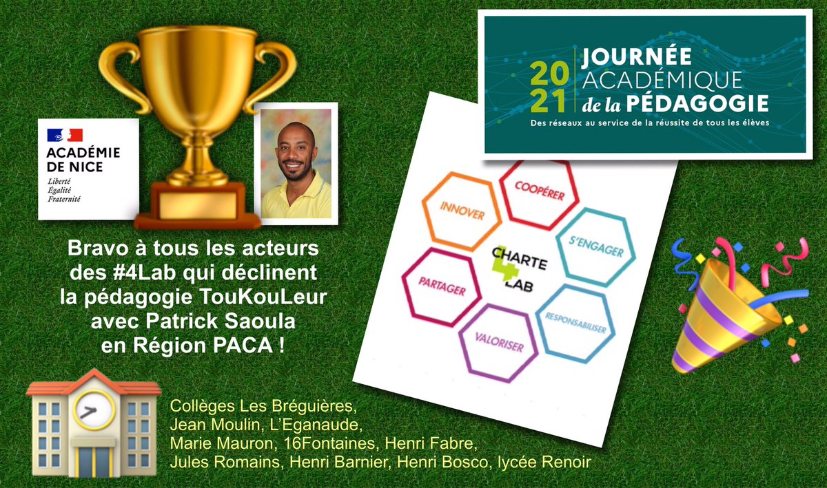 CardieNice's tweet photo. M. Le Recteur @BernardBeignier remet à l’équipe #4Lab le Prix #JAP2021 pour l’@AcademieNice mais c’est aussi un projet d’ampleur régionale 😉 @AcAixMarseille  Bravo à tous ! une magnifique réussite très méritée 👏👏👏 
@RLaganier @cbf0683 https://t.co/fKO6pU46Oe