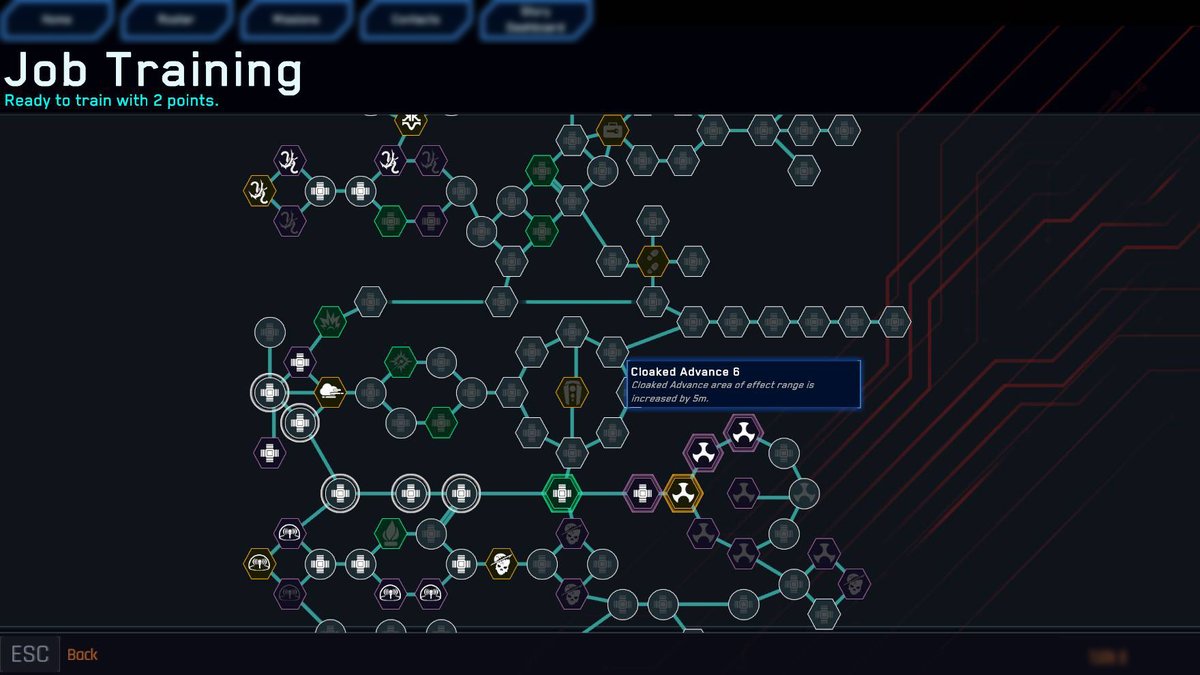 CyberKnightsRPG's tweet photo. Skill trees in our cyberpunk heist RPG come from a squad member's chosen jobs.

https://t.co/0n49qipNuQ 👈 #Steam

With multiple, interconnected routes through each, there's so much potential for customizing your team's abilities and coming up with 🔥 builds.

#ScreenshotSaturday https://t.co/Jt13JgkRhv