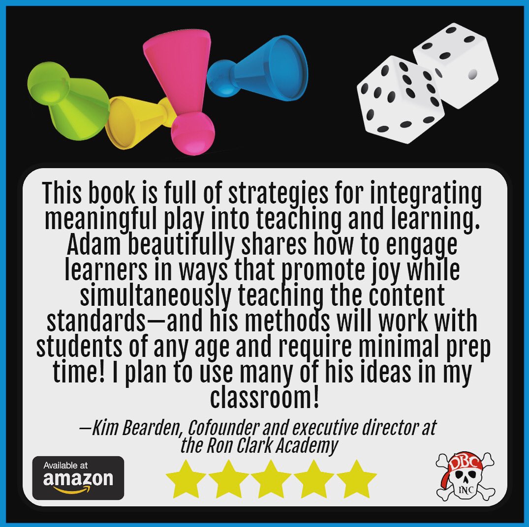 AdamPetersonEdu's tweet image. Forever grateful for this #teachplaylearn review from @kimbearden 🙏  Have you read it yet?  Get your copy at the link in my bio!  @TaraMartinEDU @dbc_inc @burgessdave 

#dbcincbooks #learnthroughplay #teachersfollowteachers #teachershelpingteachers #makelearningfun