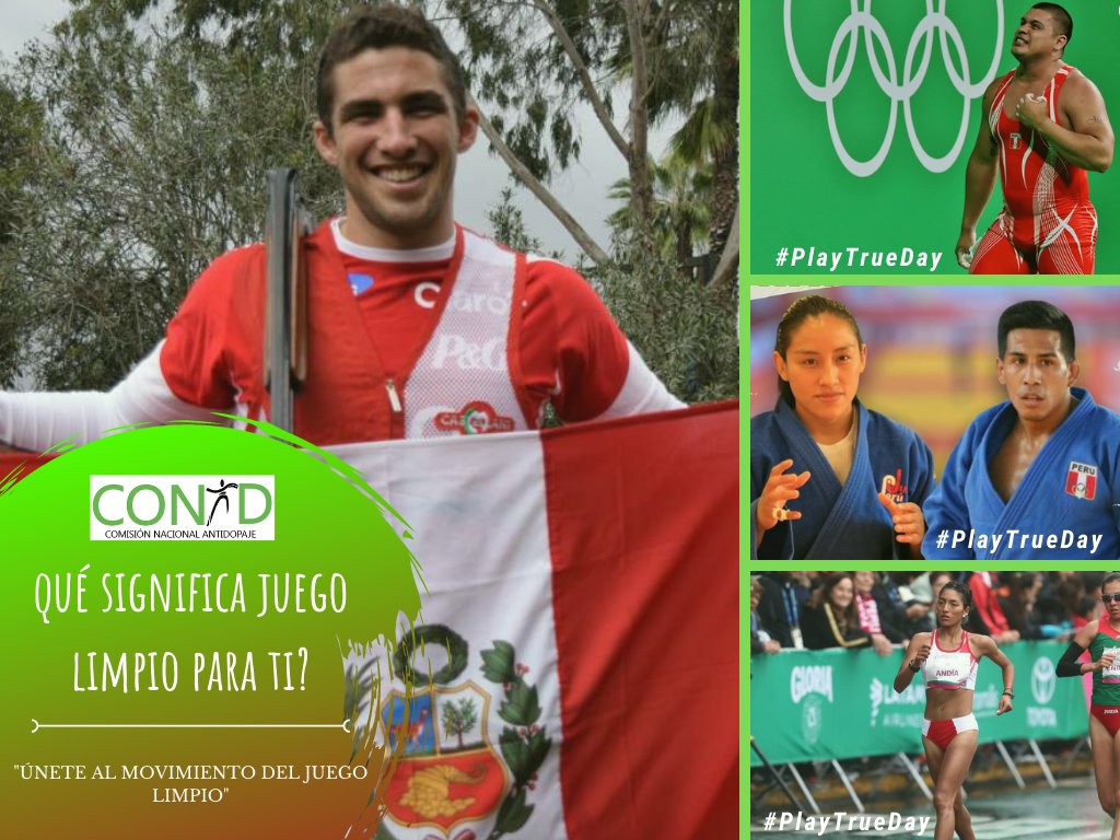 CONADPER's tweet photo. 📢COMUNIDAD DEPORTIVA

#CAMPAÑAJUEGOLIMPIO 🤩🥳

Divulga en tus redes y comparte con todos ¿Qué significa Juego Limpio para ti?, comienza ya #PlayTrueDay

💡Tienes una cita el 09/04 🗓️
 
#conadteeduca #perujuegalimpio #playtrueplaysafe #valoresdeporte https://t.co/d3m8eKb0W7