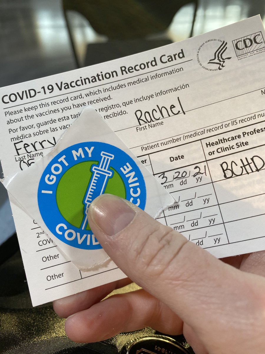 raradragonfly's tweet photo. One down, one to go! #NotThrowinAwayMyShot #Hamilton #CovidVaccine #NoMicrochip https://t.co/ePSzE8tqxZ
