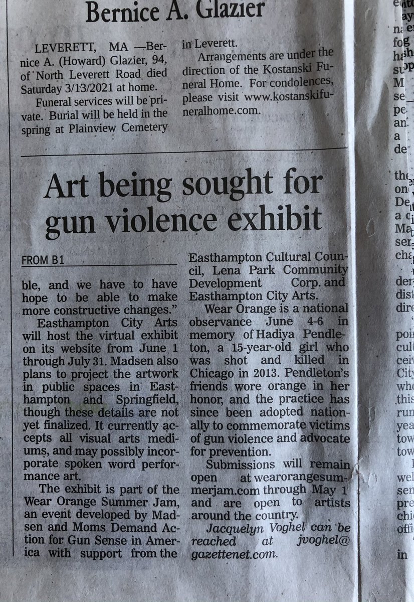 DmadsenM's tweet photo. Seeking gun violence related art! #survivorsofgunviolence #calltoart @MomsDemand https://t.co/5QPiLvhJdm