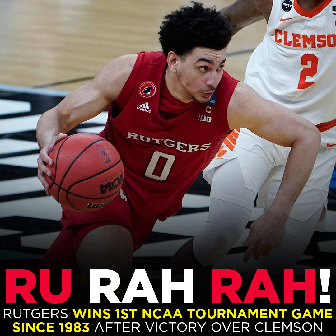 Eyewitness News V Twitter Ru Rah Rah Rutgers Flipped Brackets Upside Down On Friday When It Upset Clemson 60 56 To Win Its First Ncaa Men S Basketball Tournament Game In 38 Years T Co Qf0sif