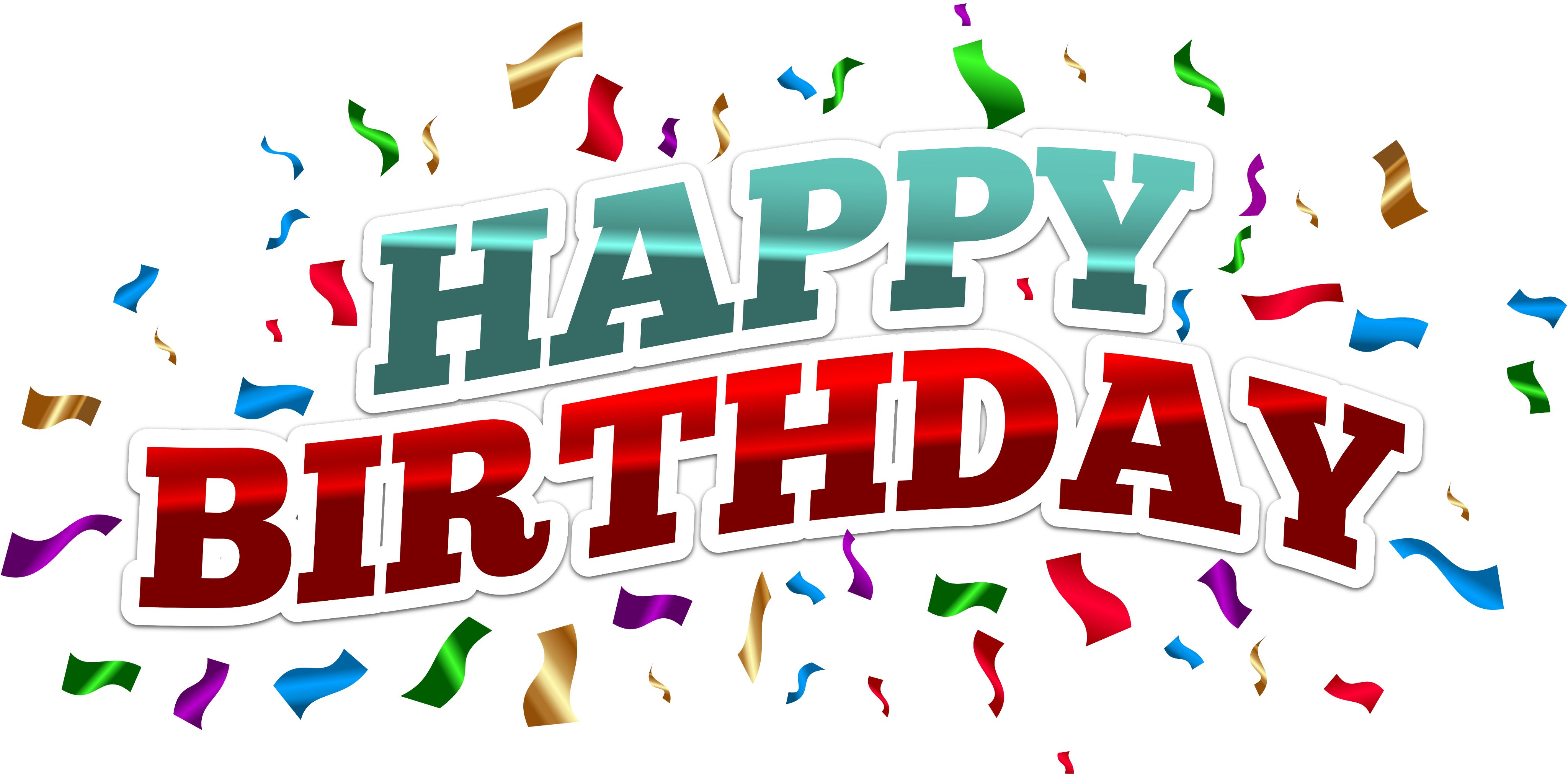 Надпись Happy Birthday на прозрачном фоне