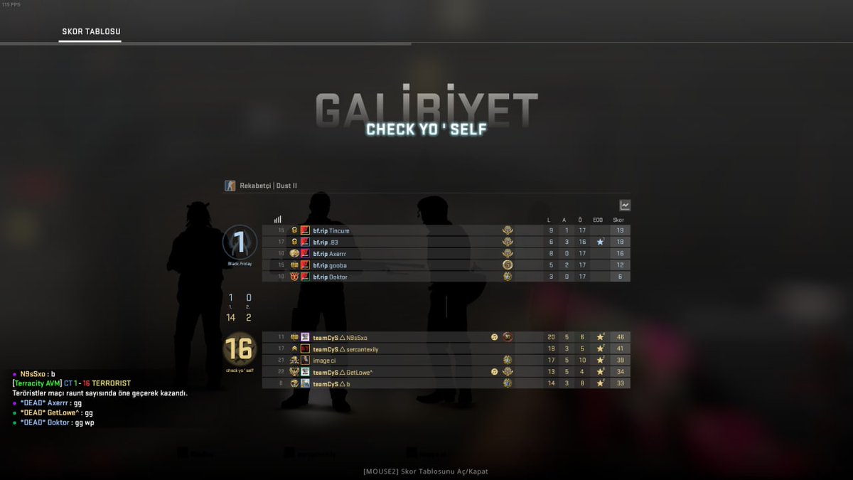 Galibiyetlerceeeeeee Check yo'self takimimiz esip gürledi.