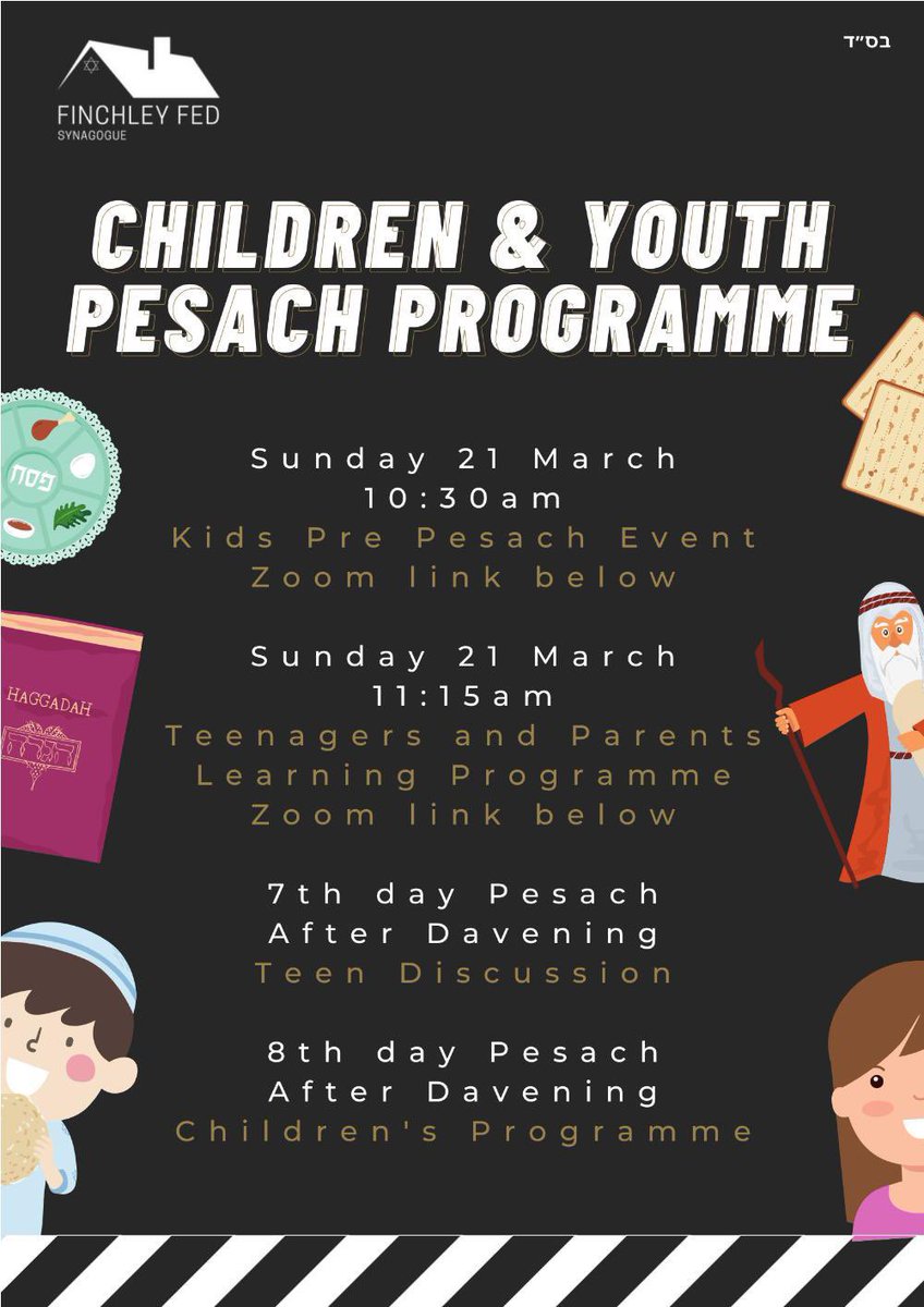 📌Please join in our youth Pesach Programme - DM for log in details 👩‍👦💻👨‍👧