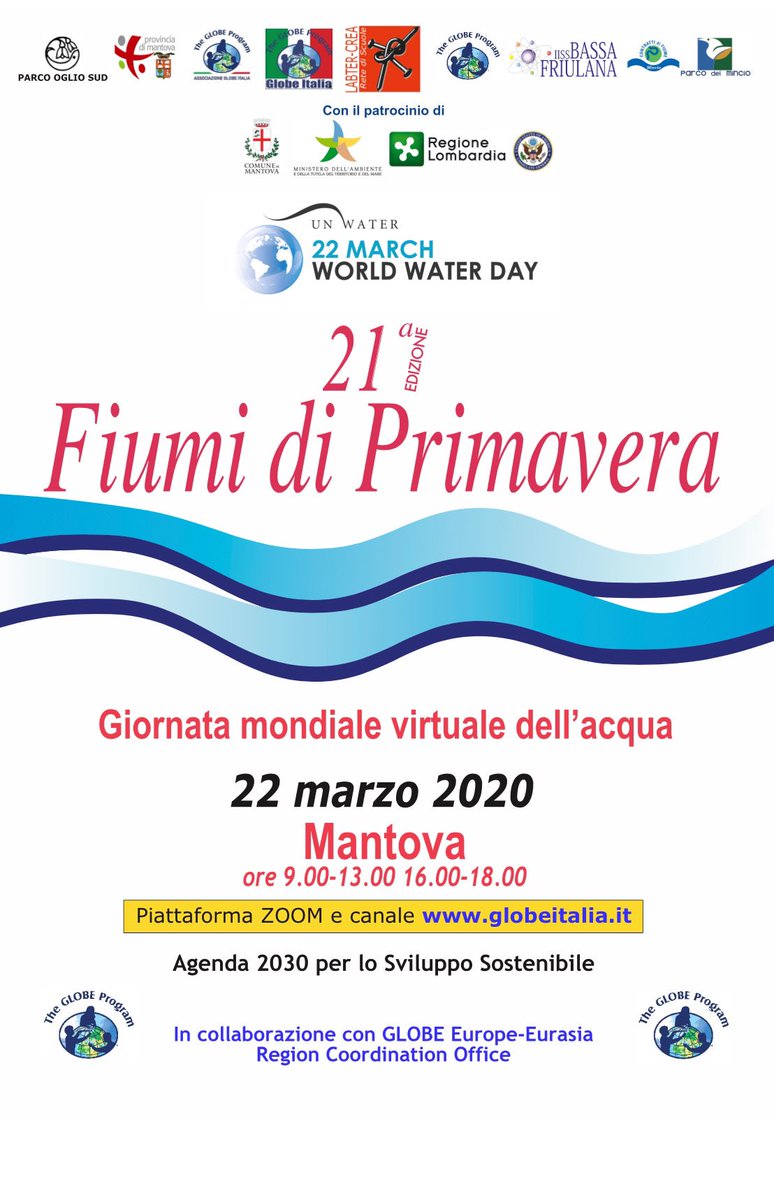 Partecipate alla giornata #fiumidiprimavera 
Ore 8:45 Diretta sul canale YouTube di GLOBE Italia: youtube.com/globeitalia-it Ci si arriva anche da: globeitalia.it