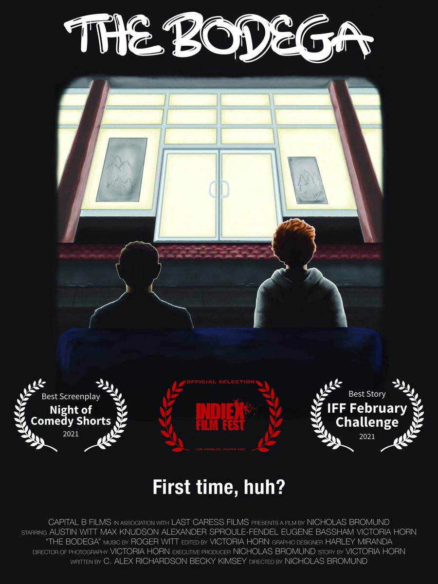 VictoriousHorn's tweet photo. I couldn’t be more proud to announce that #TheBodega is now an official selection of @IndieXFest! I cannot put into words how grateful for, and proud of, this whole team I am. Go #boisefilm community!#indiefilmmaking #shortfilm #makemovies #indiefilm #femalefilmmaker https://t.co/iZSmlctYcp